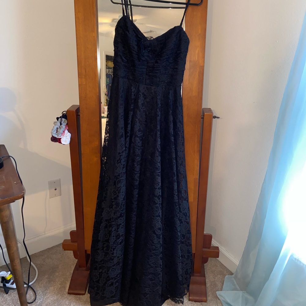 David’s Bridal Cynthia Rowley Black Prom Dress
